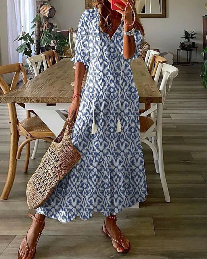 Serena Flowing Boho Maxi Dress