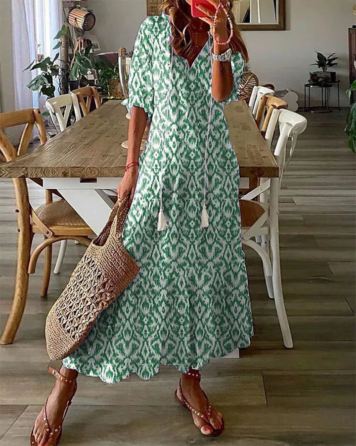 Serena Flowing Boho Maxi Dress