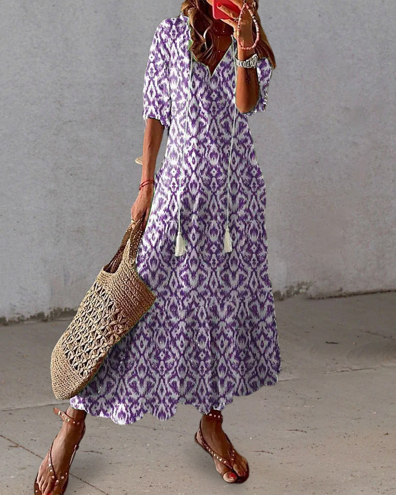 Serena Flowing Boho Maxi Dress