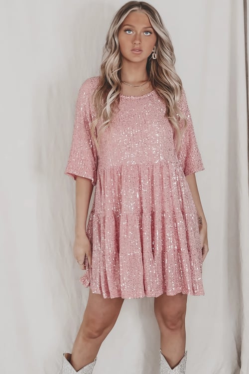 Stellar Chic Shimmer Dress