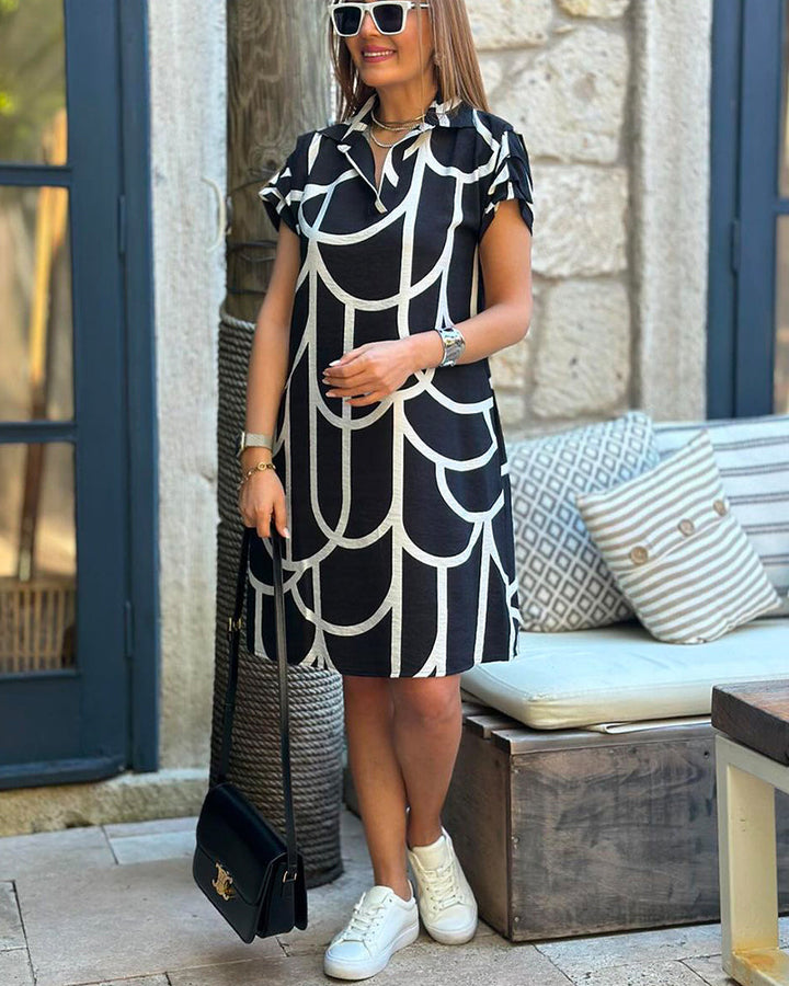 Lina Graceful Printed Shirt Dress