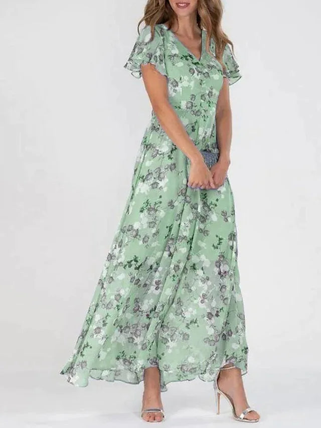 Elise Graceful Color Splash Dress