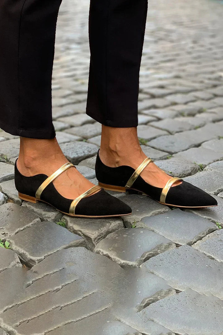 LIVIA | PURPLE STRAP FLATS