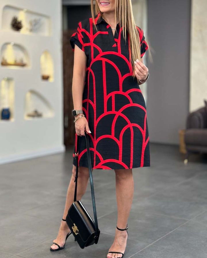 Lina Graceful Printed Shirt Dress