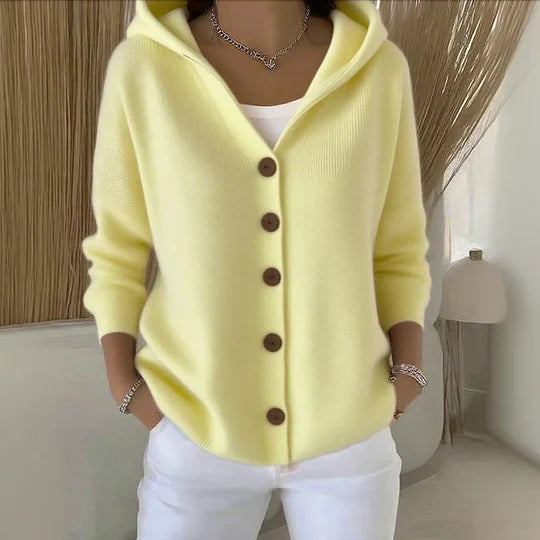 MADELEINE | HOODED KNIT CARDIGAN