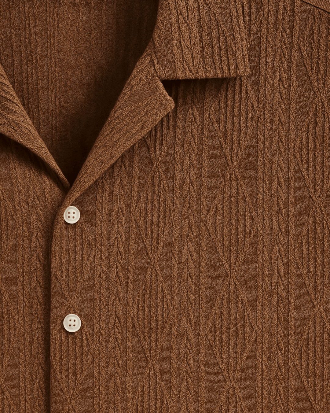 Adrian – Geometric Cuban Shirt in Jacquard