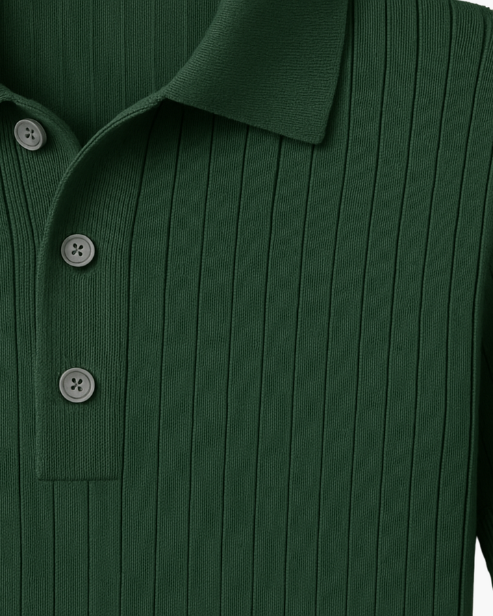Felix – Comfortable Knit Polo with Graphite Accent