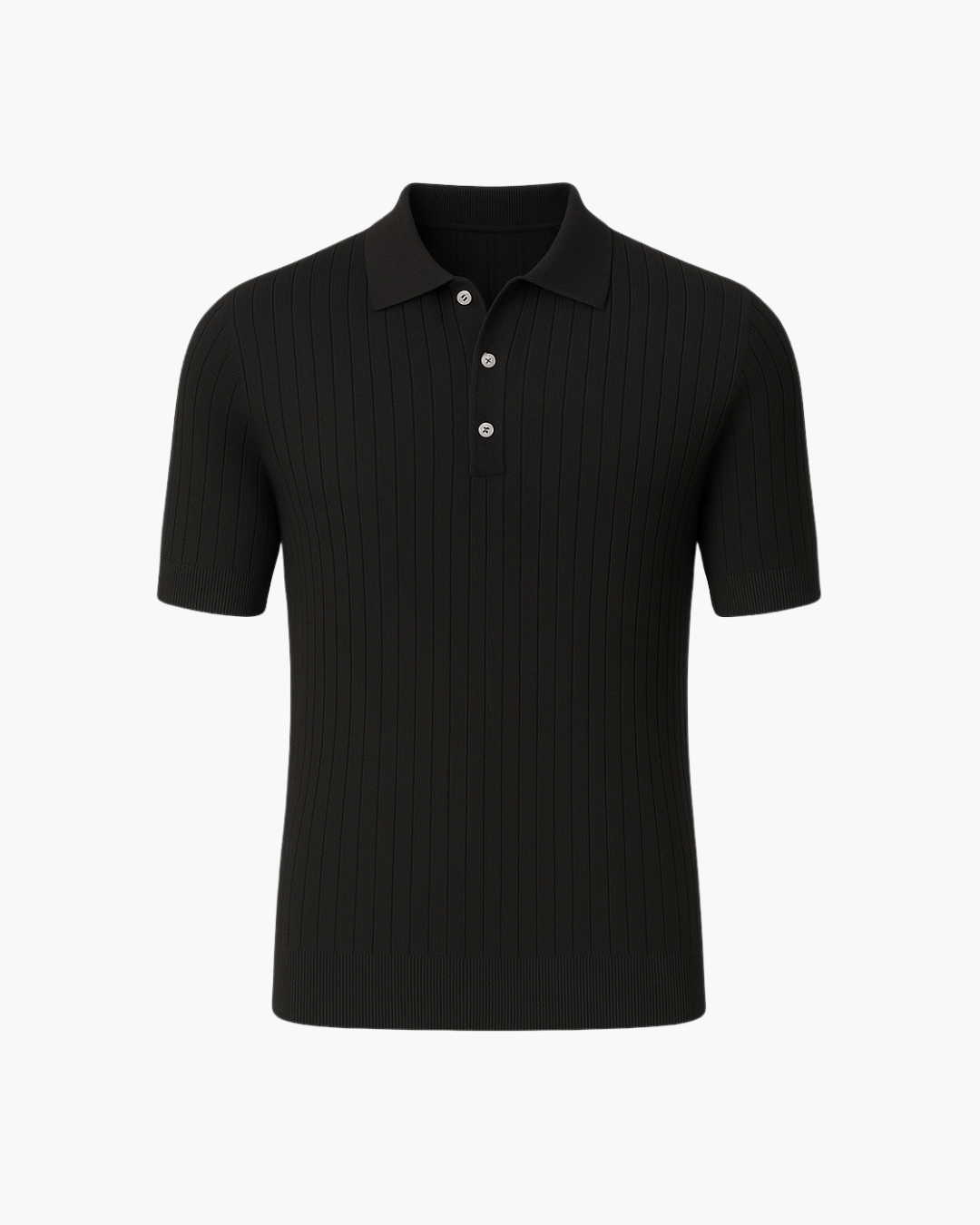 Felix – Comfortable Knit Polo with Graphite Accent