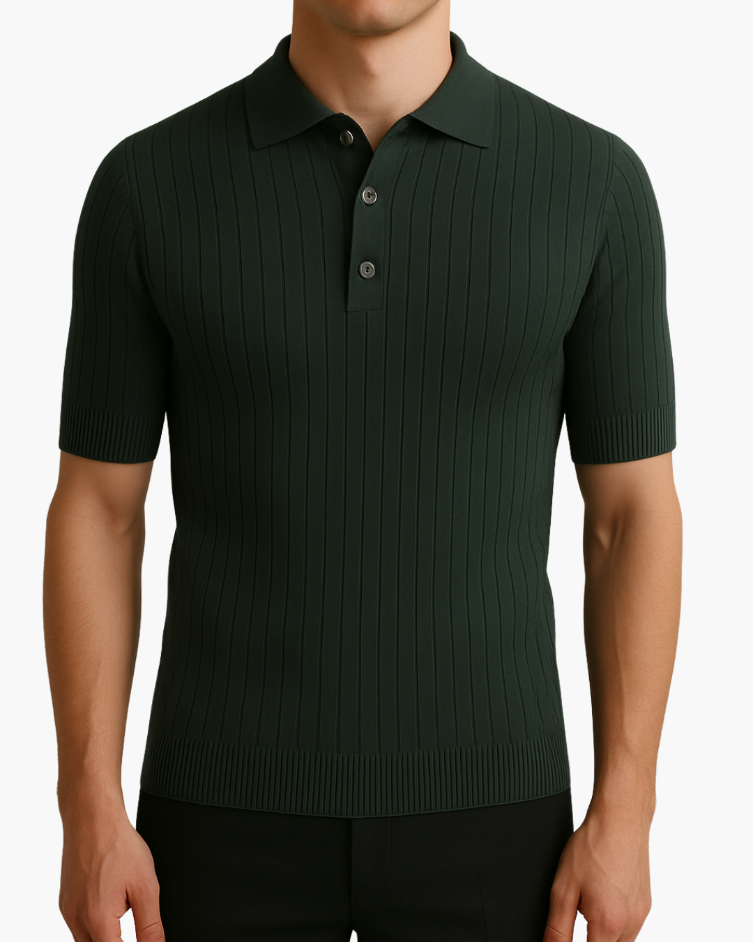 Felix – Comfortable Knit Polo with Graphite Accent