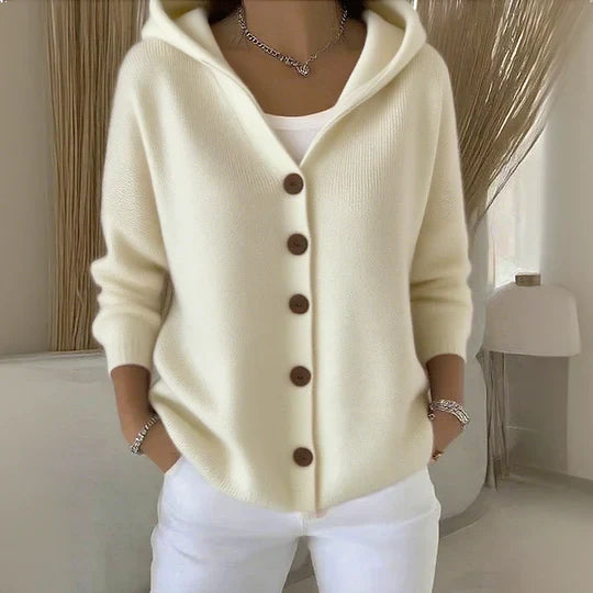 MADELEINE | HOODED KNIT CARDIGAN