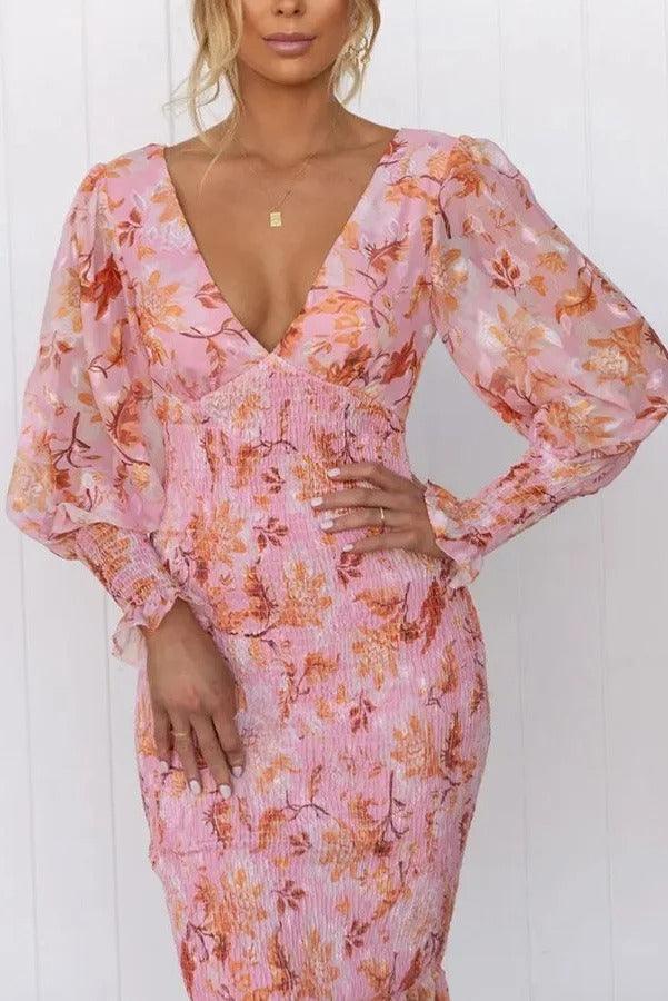 Cathy Mae Romantic Ruffle Midi Dress
