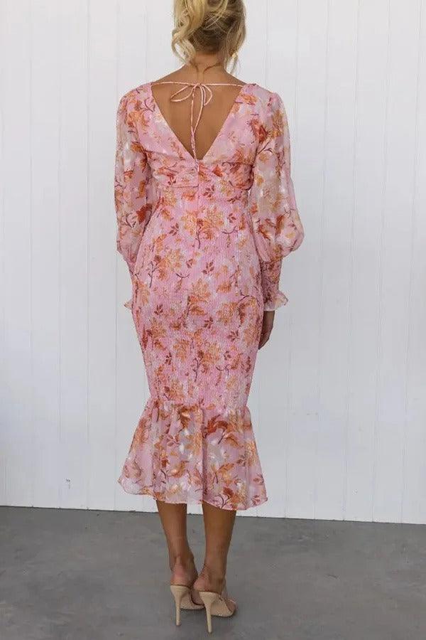 Cathy Mae Romantic Ruffle Midi Dress