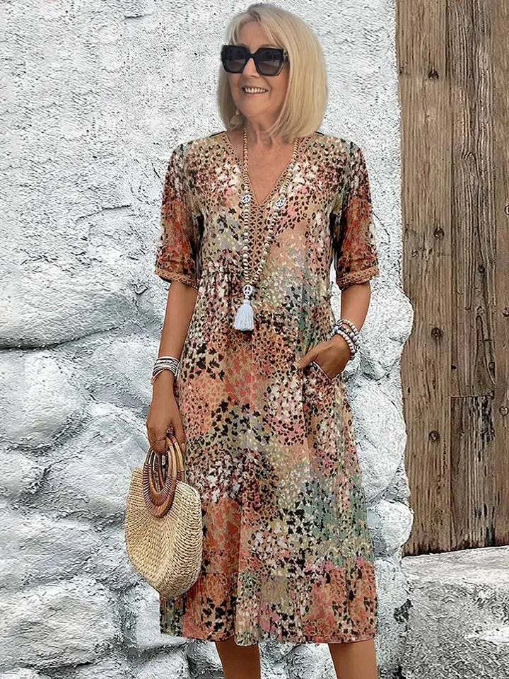Isabella Graceful Flowing Midi Dress