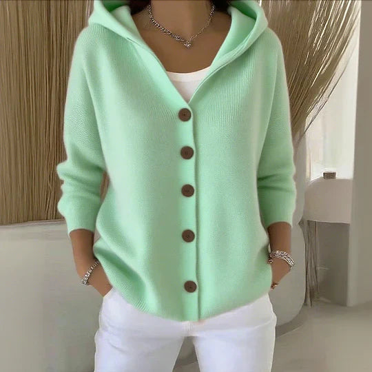 MADELEINE | HOODED KNIT CARDIGAN
