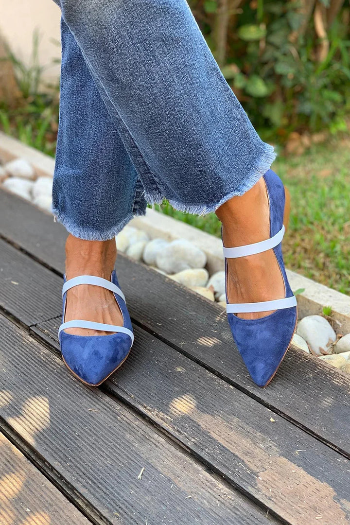 LIVIA | PURPLE STRAP FLATS