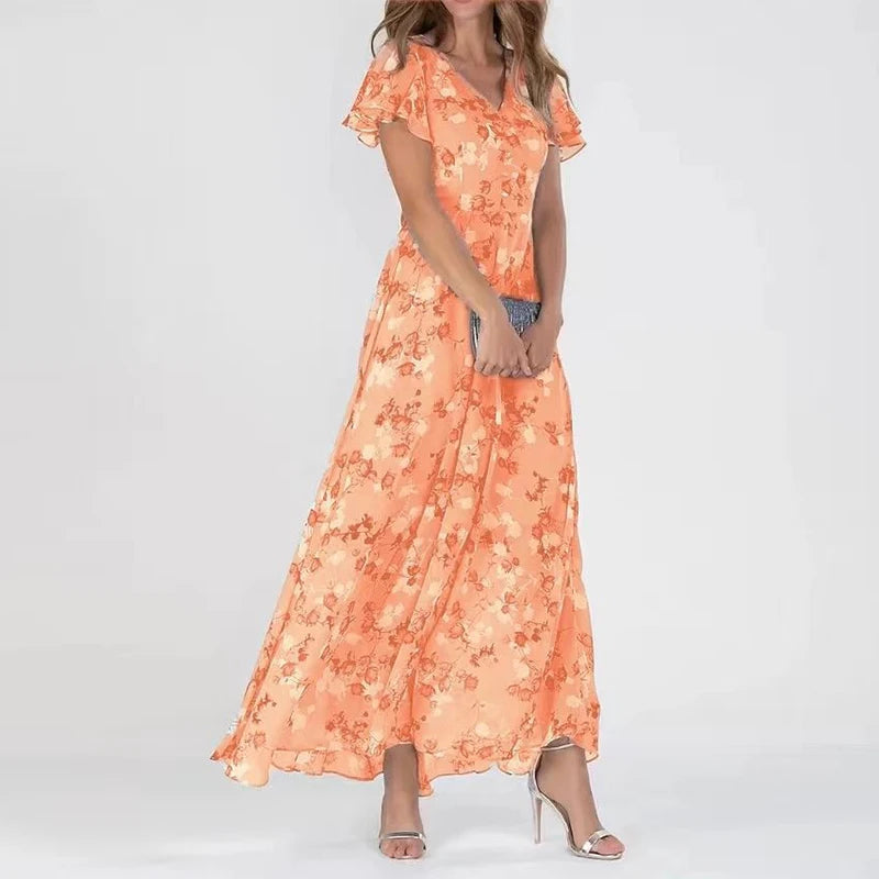 Elise Graceful Color Splash Dress