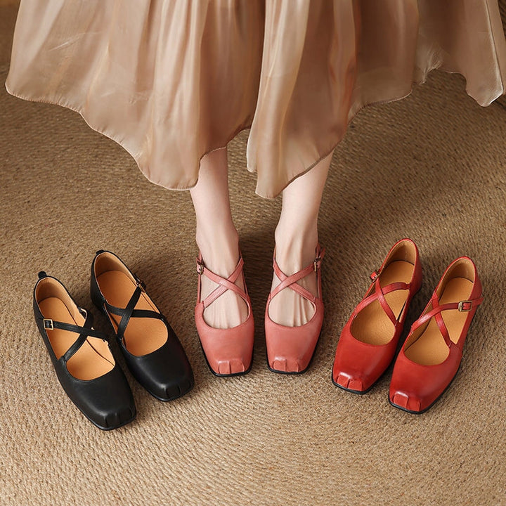 Azenora | Elegant Leather Mary Janes