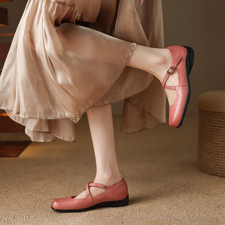 Azenora | Elegant Leather Mary Janes