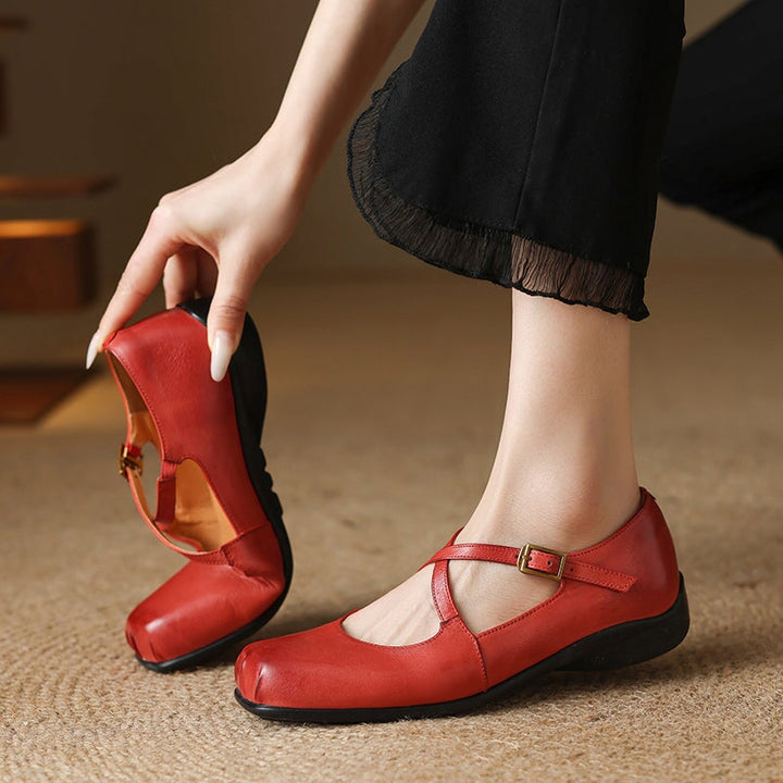 Azenora | Elegant Leather Mary Janes