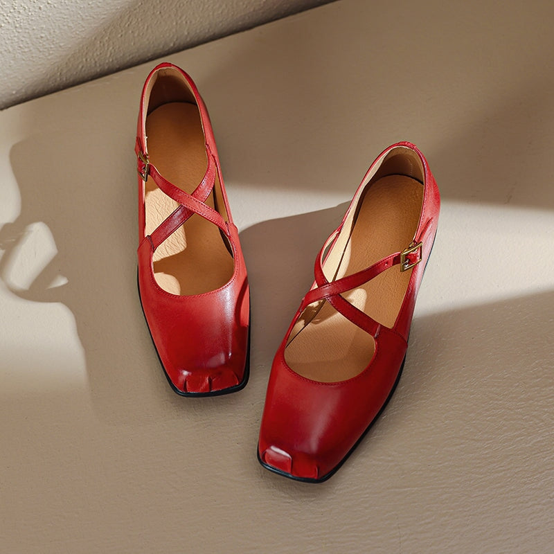 Azenora | Elegant Leather Mary Janes