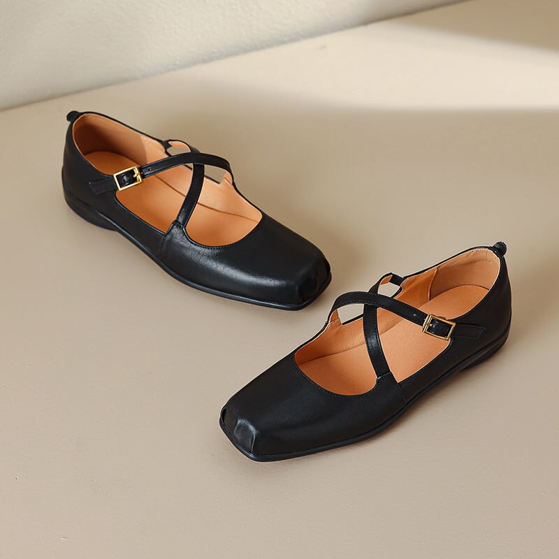 Azenora | Elegant Leather Mary Janes
