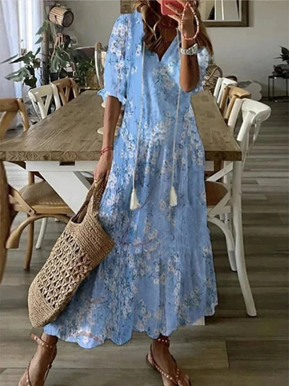 Serena Flowing Boho Maxi Dress